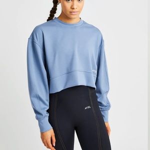 AYBL Oversized Cropped Jumper  Blue